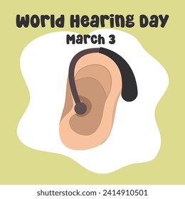 World Hearing Day vector design perfect for commemorating the day.