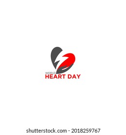 world heart day 2021 vector logo