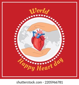 world heart day awareness concept illustration