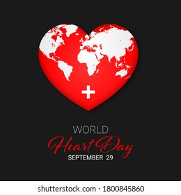 World Heart Day Background. World heart day concept. Vector healthcare illustration