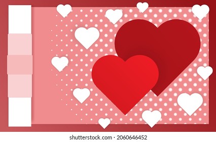 World Heart Day background. Heart with label for World Heart Day, and Valentine's Day. Vector illustration.
