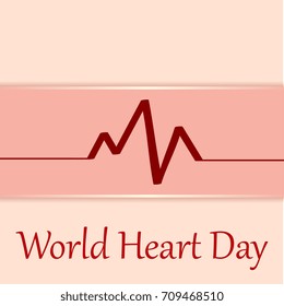 World heart day background. Vector illustration