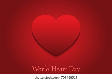 World heart day background. Vector illustration