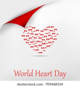 World heart day background. Vector illustration