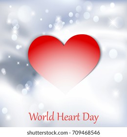 World heart day background. Vector illustration
