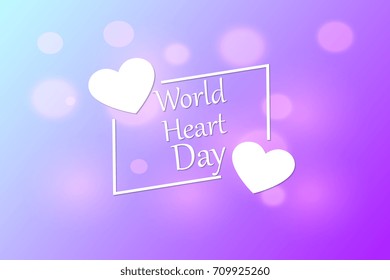 World heart day background. Vector illustration