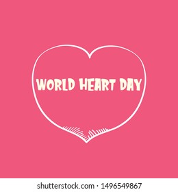 world heart day banner or background with heart. 