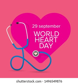 world heart day banner or background with heart. 