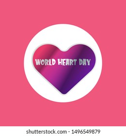 world heart day banner or background with heart. 