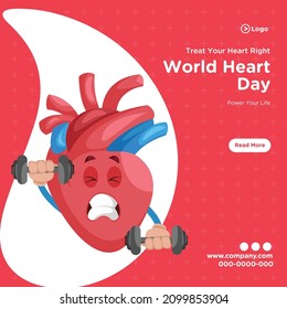 World Heart Day banner design template 