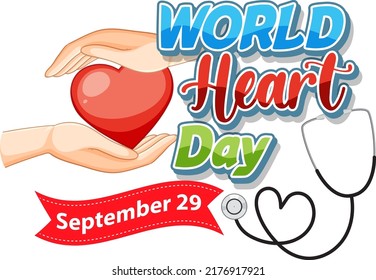 World Heart Day Banner Design illustration