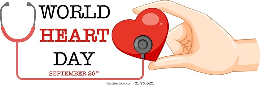 World Heart Day Banner Design illustration