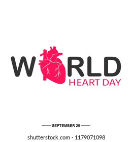 World heart day banner with Heart sign and stethoscope sign on white background vector illustration