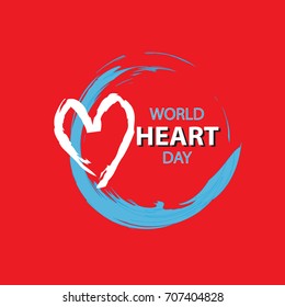 World heart day card.