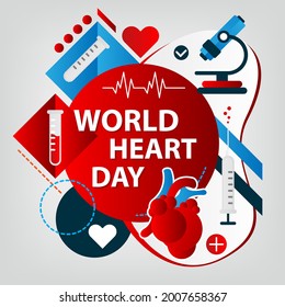 World Heart day concept. 29 september. Cardiovascular diseases treatment