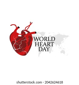 world heart day concept. web banner design. illustration vector