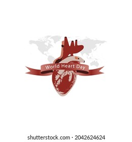 world heart day concept. web banner design. illustration vector