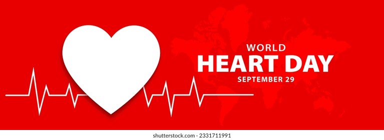 World Heart Day design. Creative design of heart care concept banner, poster and background. Vector illustration