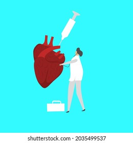 World heart day design flat