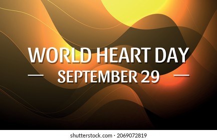 día mundial del corazón. Diseño adecuado para carteles y pancartas de tarjetas de felicitación