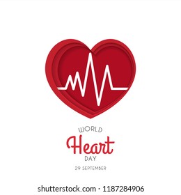 World heart day design, vector eps 10