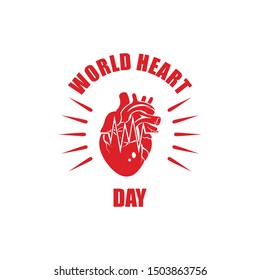 world heart day design vector