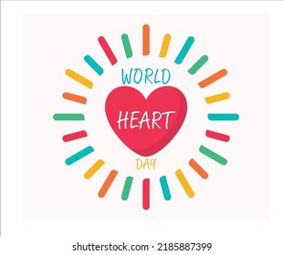 World Heart Day, hands hugging heart symbol. Vector illustration of hands hugging heart, Heart Care concept