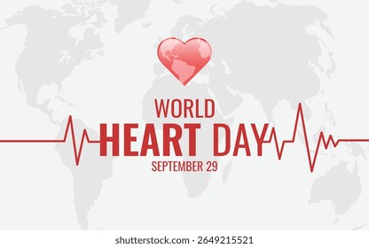World heart day. Health raise awareness concept for banner, poster, and background design.