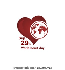 world heart day illustration vector for greeting 29 september international day.
