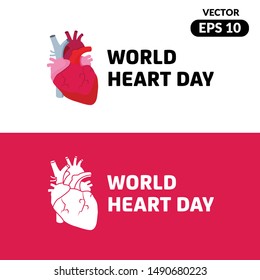WORLD HEART DAY LOGO CONCEPT TEMPLATE