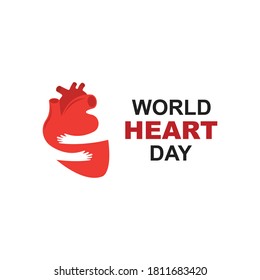 Design-Vektor, Emblem, Design-Konzept, kreatives Symbol für den World Heart Day-Logo