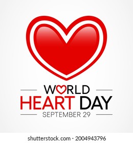 El 29 de septiembre se celebra el Día Mundial del Corazón, con el fin de destacar las acciones que las personas pueden tomar para prevenir y controlar las enfermedades cardiovasculares (ECV). Ilustración del vector