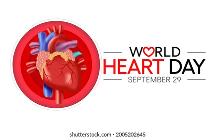World Heart day is observed every year on September 29, to highlight the actions that individuals can take to prevent and control Cardiovascular disease (CVD). Vector illustration