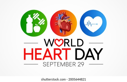 World Heart day is observed every year on September 29, to highlight the actions that individuals can take to prevent and control Cardiovascular disease (CVD). Vector illustration