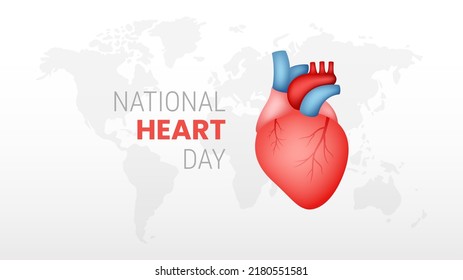 World heart day on white background