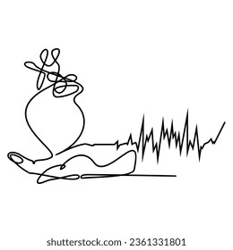 World Heart Day, one continuous drawing vector