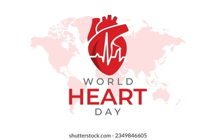 World Heart Day, Heart Day Poster, September 29. Important day