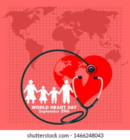 World Heart Day Poster, Vector