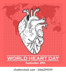 World Heart Day Poster, Vector