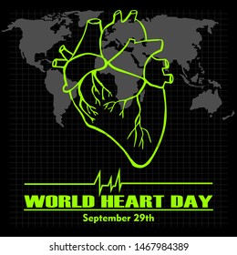 World Heart Day Poster, Vector
