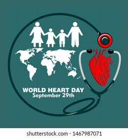 World Heart Day Poster, Vector