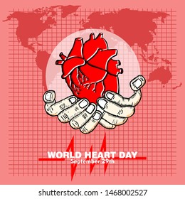 World Heart Day Poster, Vector