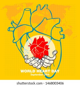 World Heart Day Poster, Vector