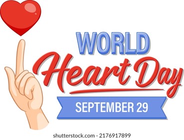 World Heart Day September 29 illustration