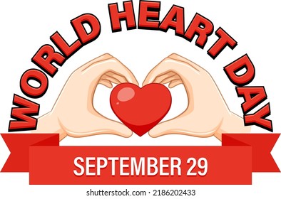 World Heart Day September 29 illustration