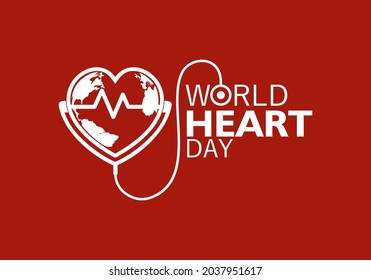 WORLD HEART DAY SUITABLE FOR SIMPLE AND MODERN BACKGROUND