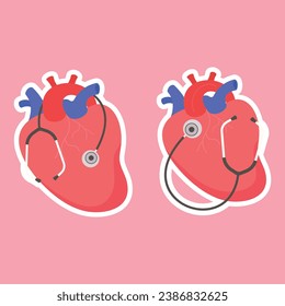 World Heart Day Vector Art. Diseño sencillo Celebración del Día del Corazón