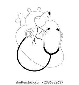 World Heart Day Vector Art. Diseño sencillo Celebración del Día del Corazón