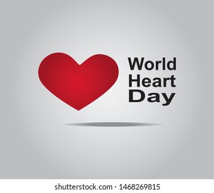 World heart day vector design