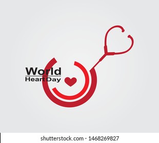 World heart day vector design